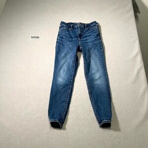 American Eagle Outfitters Jeans Womens 4 Blue Cotton Denim Stretch Straight Leg